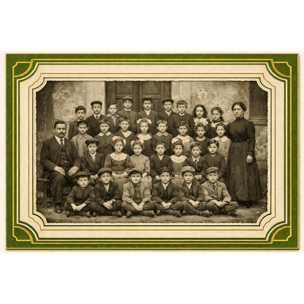 Fotografia di classe d’epoca – tradizione del ricordo di fine anno